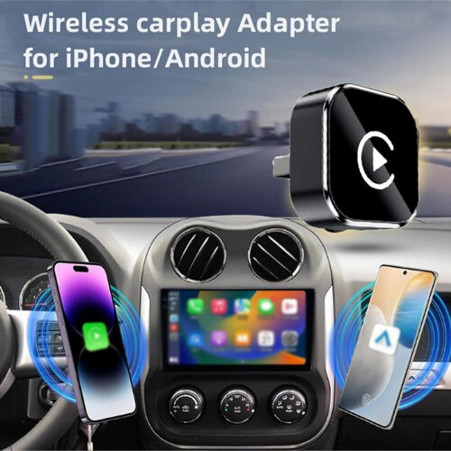 Ασύρματος προσαρμογέας CarPlay Relativelk 2025 – USB Dongle Plug & Play συμβατό με iPhone & Android, 1