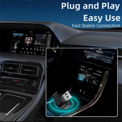 Ασύρματος προσαρμογέας CarPlay Relativelk 2025 – USB Dongle Plug & Play συμβατό με iPhone & Android, 2