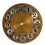 Relógio de parede vintage de alumínio com mostrador de 7 polegadas (180 mm) de diâmetro e numerais arábicos. 7