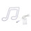 Bande LED néon en forme de note de musique, lampe décorative pour bureau. 5