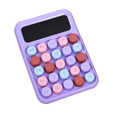 Cute Calculator Small Portable Scientific Calculator for Stu.dents 12 Digits Mini Body Plastic Keys Non-slip Bottom Pad Clear Keys