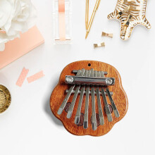 Mini duimpiano van massief hout met 8 tonen, muziekinstrument, houten vingerpiano met 8 tonen, woondecoratie