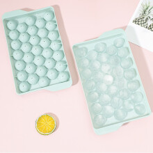Round Ball Ice Cube Mold with Cover, Easy-Release Ice Lattice for Small Household Refrigerators