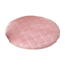 Round Plush Tatami Cushion 12x12in Flock Floor Pillow Non-Slip Support Dining Stool Mat Breathable Home Office Decor