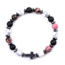 Onyx & Tiger Eye Beaded Bracelet for Men & Women – Christian Religious Gift, Anniversary Jewelry for Dad, Husband – Compatible with All Wrist