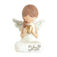 Statue d'ange en résine, 9,9 cm (3,9 pouces), sculptée à la main, décoration intérieure