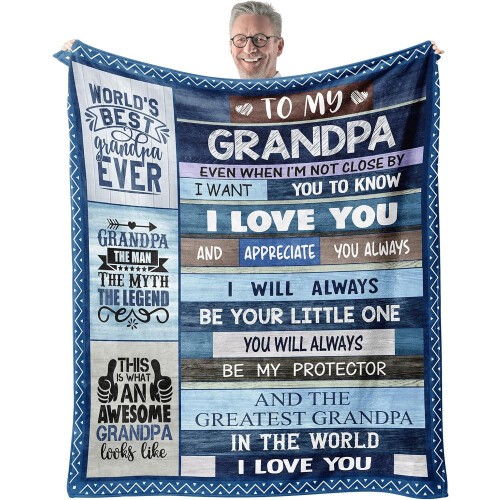 „Ich liebe dich, Sohn“-Decke – 127 x 152 cm, Vatertags- oder Geburtstagsgeschenk von Papa oder Mama, für Sofa oder Bett