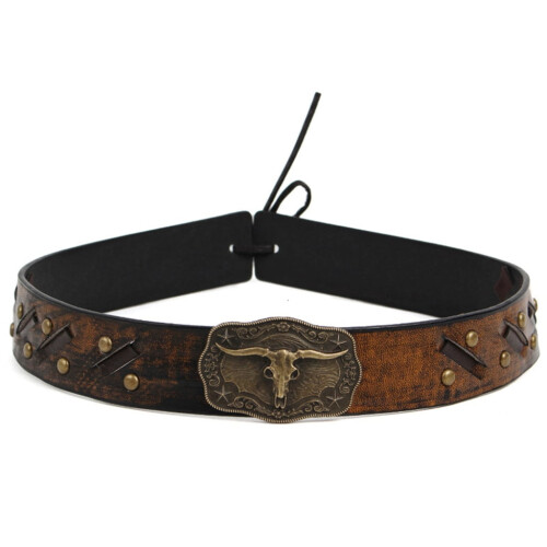 Bandeau de chapeau ethnique à rivets en cuir PU ajustable