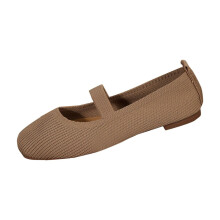 Dámské lehké ploché pletené síťované nazouvací boty v khaki barvě