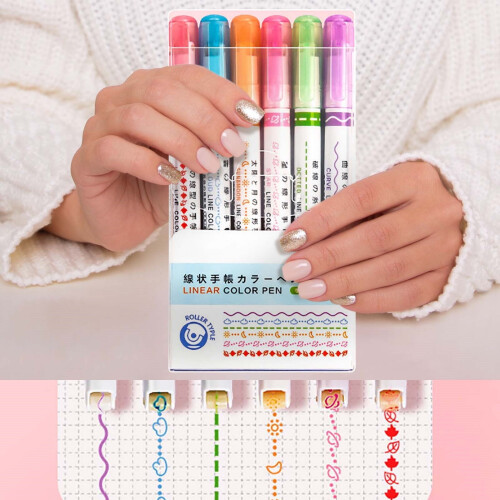 Lehrergeschenk-Textmarker-Set, 6 Farben, verschiedene Formen, 5 ml 1