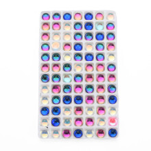 K9-lasikoristeet, läpinäkyvät, litteät, puolipyöreät, 8x4,5 mm
