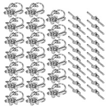 20Pcs Antique Silver OT Toggle Buckle Alloy Jewelry Connectors for DIY Crafts