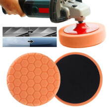 Hexagon Honeycomb Polerrondeller – Grova/Medium/Fina Polersvampar för Bildetaljering, Lackkorrigering, Vax, Kompatibel med 5” polermaskiner