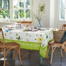 Geometric Striped Rectangle Tablecloth, Waterproof & Wrinkle-Free for 60x84/102/120 in Tables – Compatible with Rectangle Tables