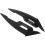 Motorcycle Wing Side Mirror Pair Black Plastic 1