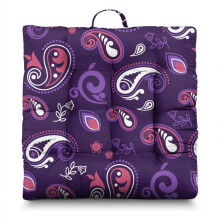 Boho Style Meditation Cushion, Paisley Square Pillow for Sitting on Floor, Relaxing, or Reading 22 x 22