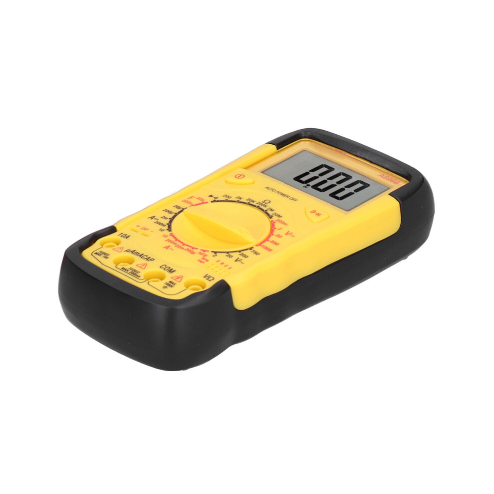 Multifunction Digital Multimeter A9988, Overload Protection, 2000 Display, Yellow 4281391747347