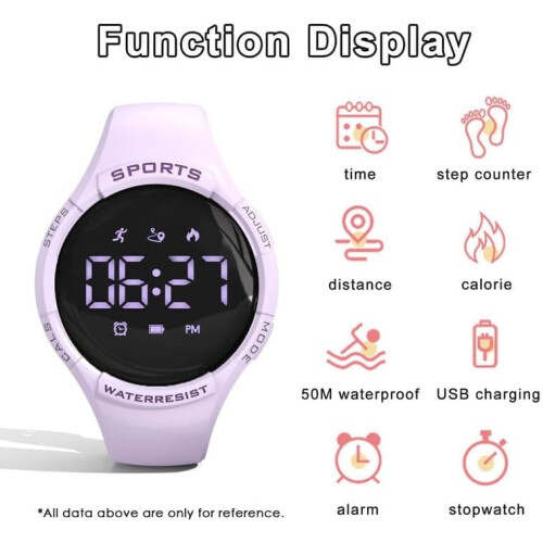 Fitness Watch Pedometer Step Calorie Distance Tracker 1 Pack 1
