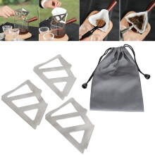Stainless Steel Portable Coffee Filter Frame 4.1x2.8in for Gift