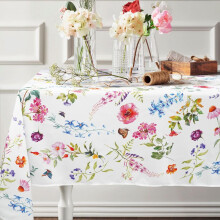 Geometric Striped Rectangle Tablecloth, Waterproof & Wrinkle-Free for 60x84/102/120 in Tables