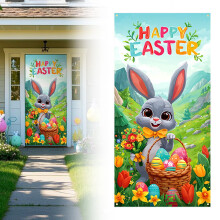 Easter Bunny Egg Door Curtain 35.4x70.8 Inch