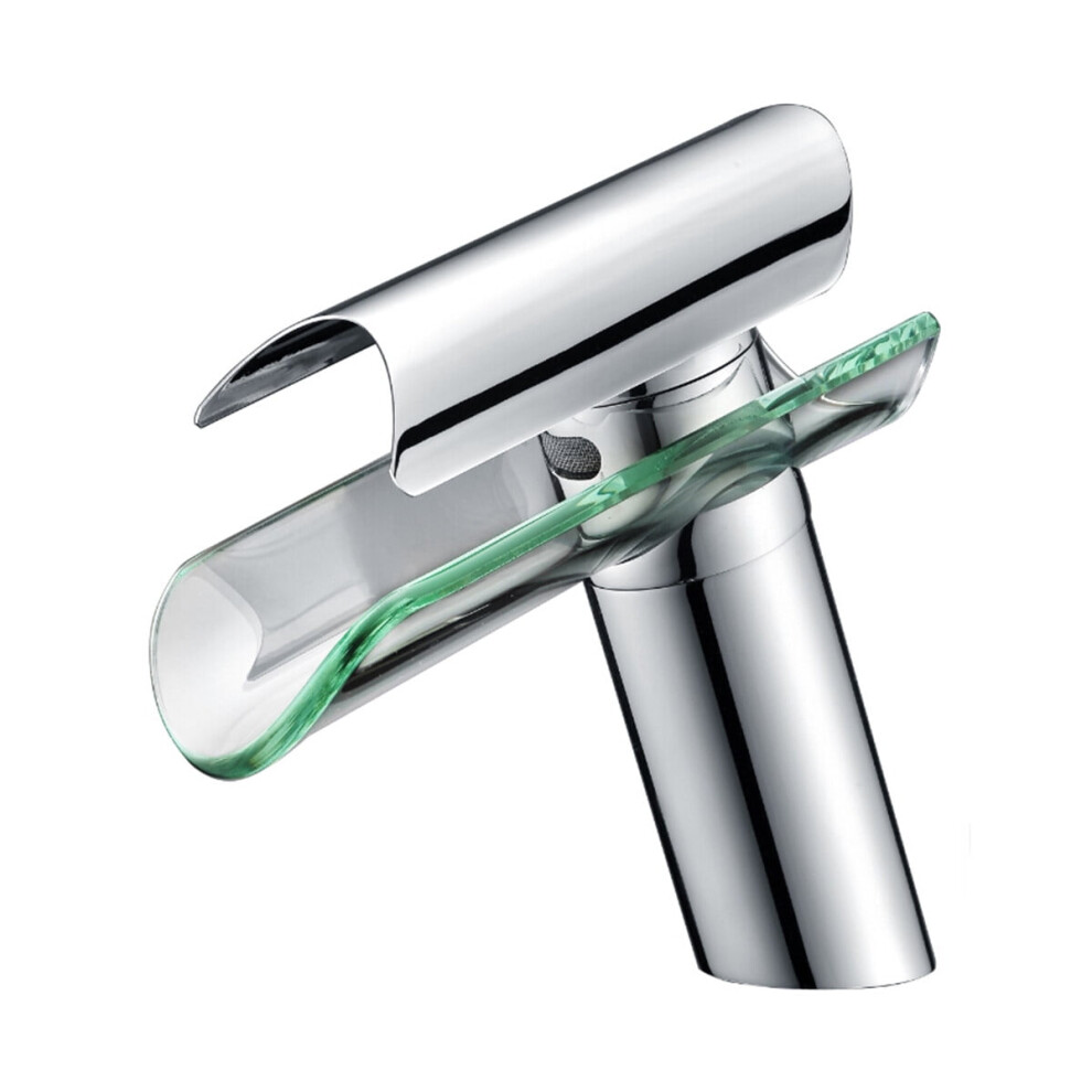 Waterfall Glass Faucet Single Handle Single Hole Bathroom Sink Faucet Widespread Deck Mount Finish Mixer Tap 9448483011761