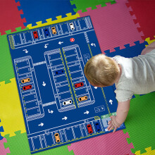 50% Off Kids Rug Play Mat – Educational Road & Traffic City Carpet for Toys/Cars, 40x60cm, Compatible with LEGO & toy vehicles