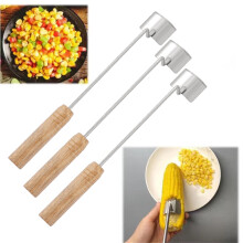 3pc Stainless Steel Corn Peeling Artifact Corn Planer Thresher Household Corn Shovel C