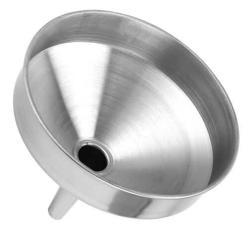 15cm Stainless Steel Funnel 304 Solid, Silver, Thickened Kitchen Tool