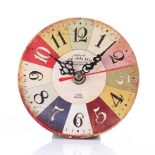 Clearance Vintage Style Antique Wood Wall Clock for Home Kitchen Office Clock