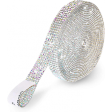 1Rolls Self Adhesive Rhinestone Strips Rhinestone Tape Self Adhesive Rhinestone Ribbon Roll Diamond Ribbon Silver Bling