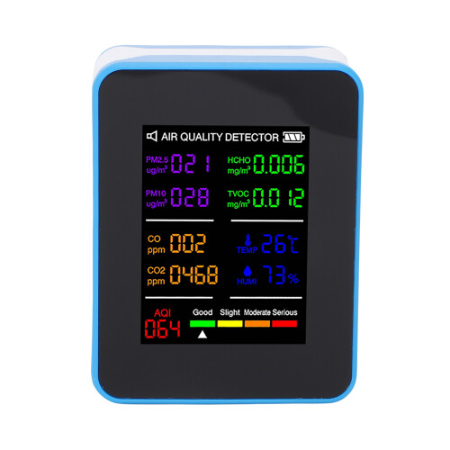 10IN1 Luftqualitätsmonitor für Innenräume - 2,8" Farbdisplay, USB-C