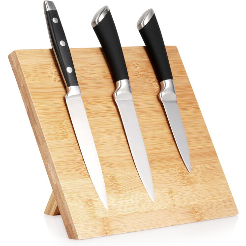 Bambus magnetisk knivholder 24x21 cm
