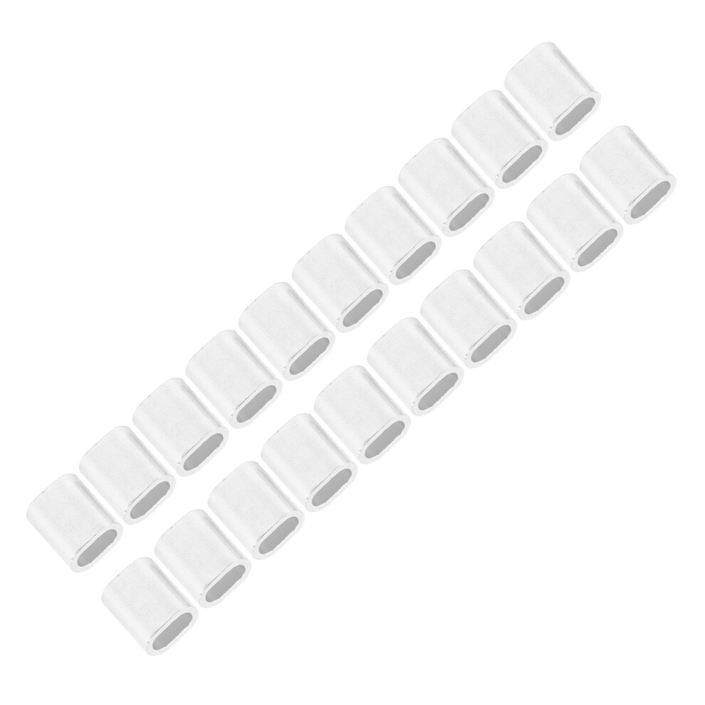 Wire Rope Ferrules 100Pcs Aluminium Steel Crimping Sleeves Oval 1-Hole M4 7631391746005
