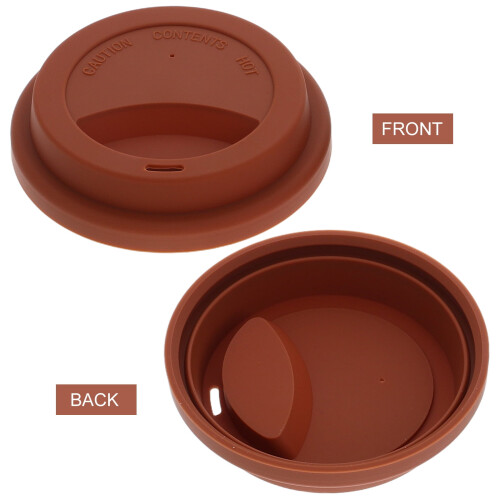 Conjunto de 4 tampas de silicone para canecas de café, à prova de derramamento, compatíveis com copos de vidro e com alça. 1