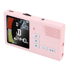 Wiederaufladbares 3-in-1 Metronom Stimmgerät mit LED-Display, Pink