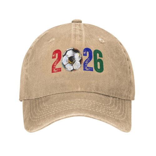 World Soccer Tournament Baseball Hat Black Adjustable