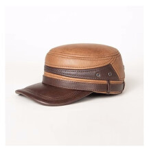 Chapeau bomber en cuir véritable pour homme avec cache-oreilles1