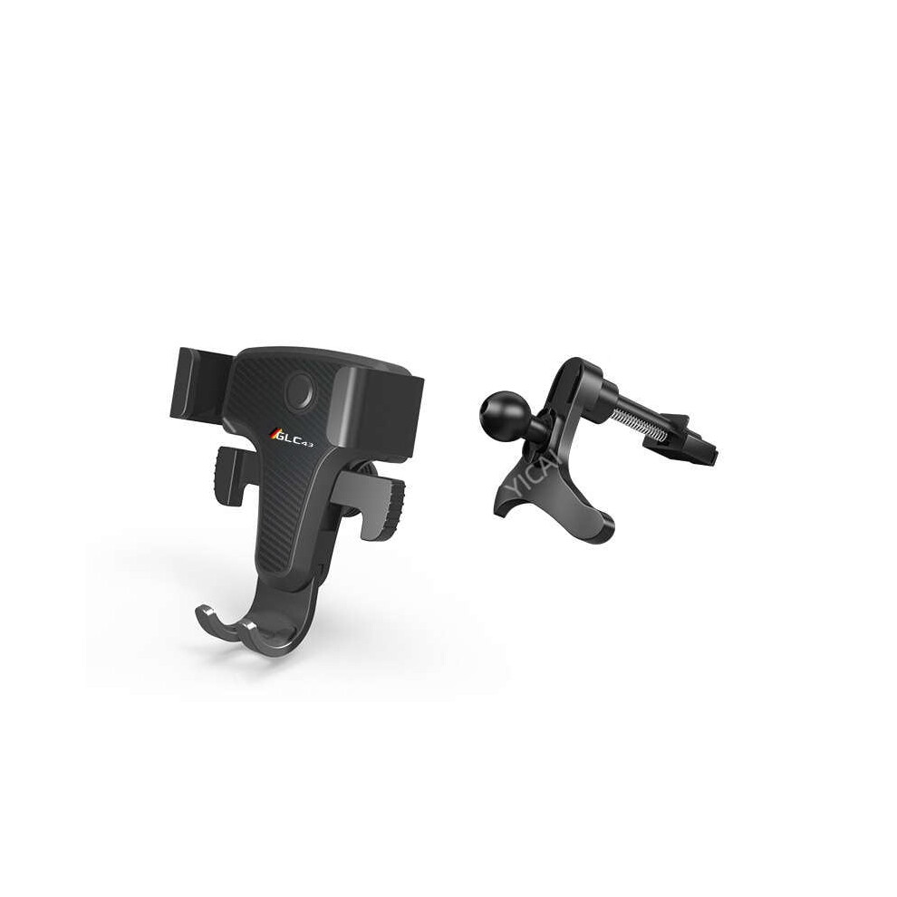 For Mercedes Benz Glc43 Car Holder Carbon Fiber Pattern Auto Air Vent Mount Clip Bracket Gps Mobile Phone Holder 9448483014045