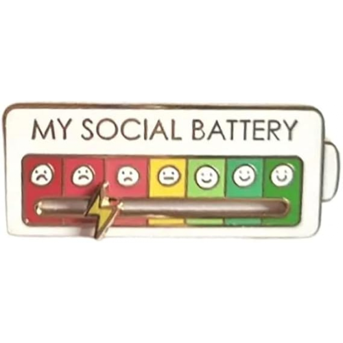 Νέα αστεία καρφίτσα από σμάλτο - My Social Battery Δημιουργική καρφίτσα πέτου Move To the
