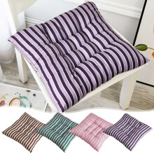 Striped 17x17 Inch Chair Cushion Pillow – Thick, Washable, Ergonomic Seat Pad Compatible with Desk Chairs