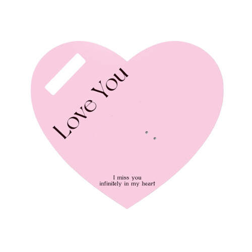 Heart Shaped Flower Greeting Card Pink