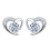 925 Sterling Silver Stud Earrings with Cubic Zirconia 1