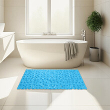 Non-Slip PVC Pool & Bathroom Floor Mat, 40x100cm, Small Stones Pattern, Anti-Skid Shower Mat for Kids & Family | Compatible with Wet Areas
