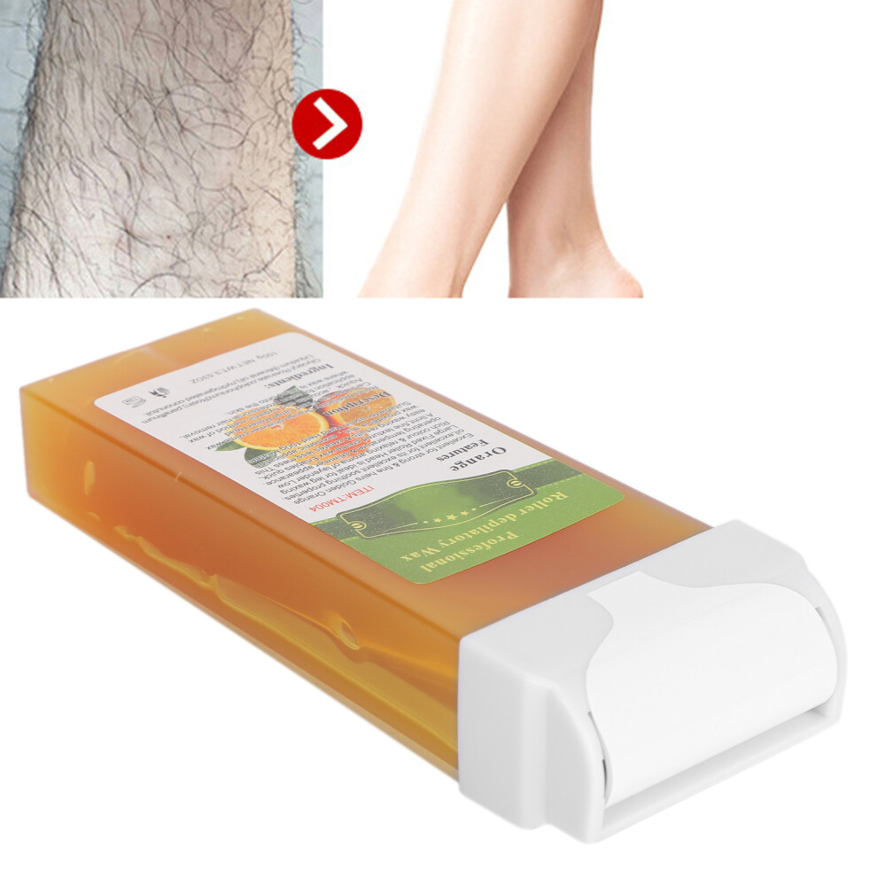 Orange 100G Wax Roller For Body Hair Removal Â Large Area Depilatory Kit