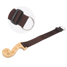 Adjustable Nylon Cello Strap with Wood Ornament, Anti-Slip, Wood Color