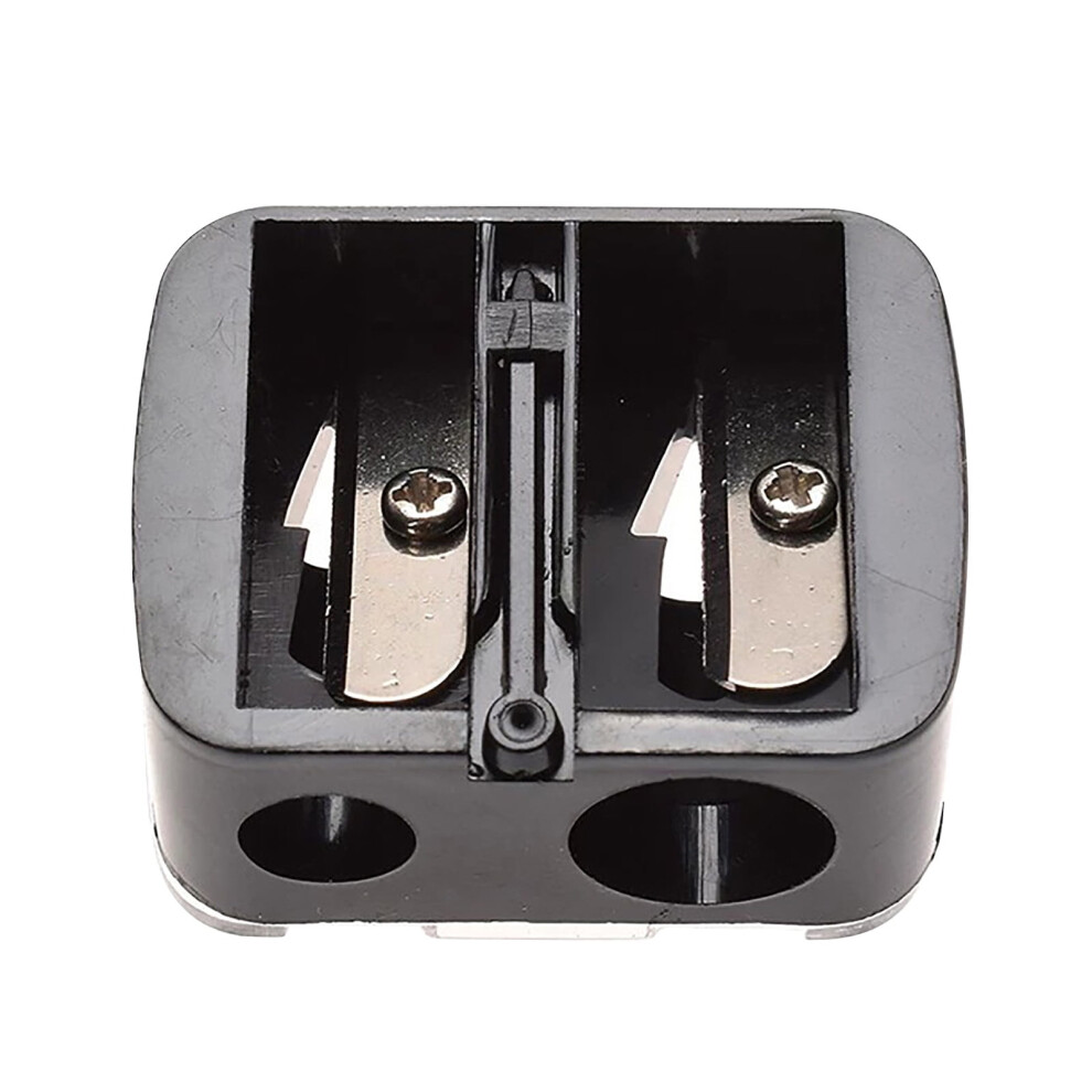 Black Egymen Makeup Pencil Sharpener Eyeliner Sharpener Lip Pencil Sharpener Cosmetic Pencil Sharpener Dual Sharpener (Black)