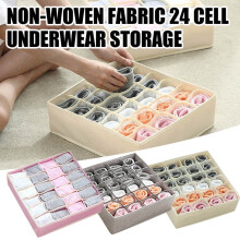Organisateur de sous-vêtements à 24 compartiments pour moins de 5 $, séparateur de tiroir en tissu lavable, rangement pour chaussettes et