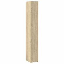 (sonoma oak) vidaXL Slim Storage Cabinet Highboard Sideboard Concrete Grey Engineered Wood