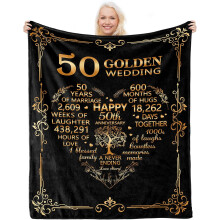 Ivory 14th Anniversary Blanket – Romantic Couple Gift for Him & Her, Compatible with Wedding Anniversary Decor